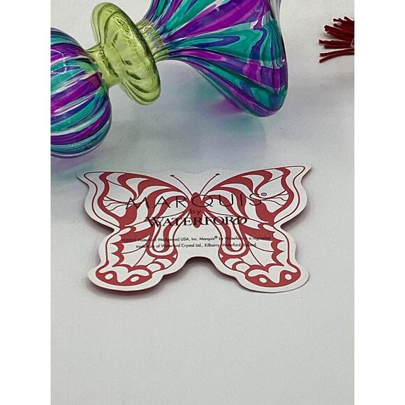 Waterford Marqui Crystal Carnival Fresco Colored Ornament New - Picture 2 of 9